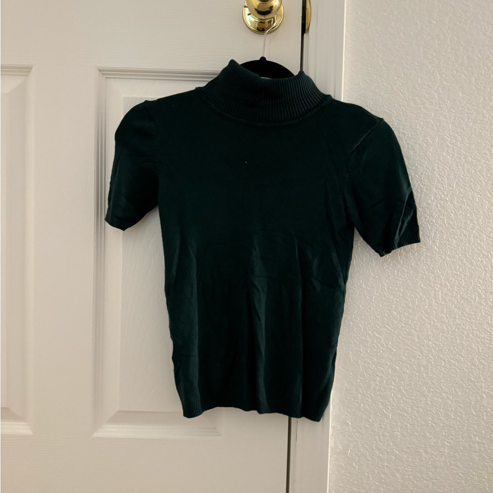 Mango turtleneck half sleeve fitted top